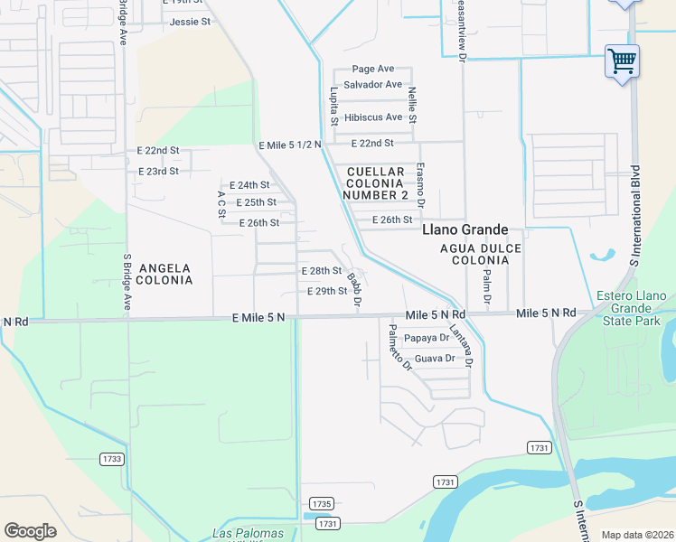 map of restaurants, bars, coffee shops, grocery stores, and more near 1808 East 28th Street in Weslaco