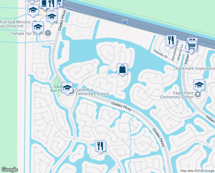 map of restaurants, bars, coffee shops, grocery stores, and more near 797 Tanglewood Circle in Weston
