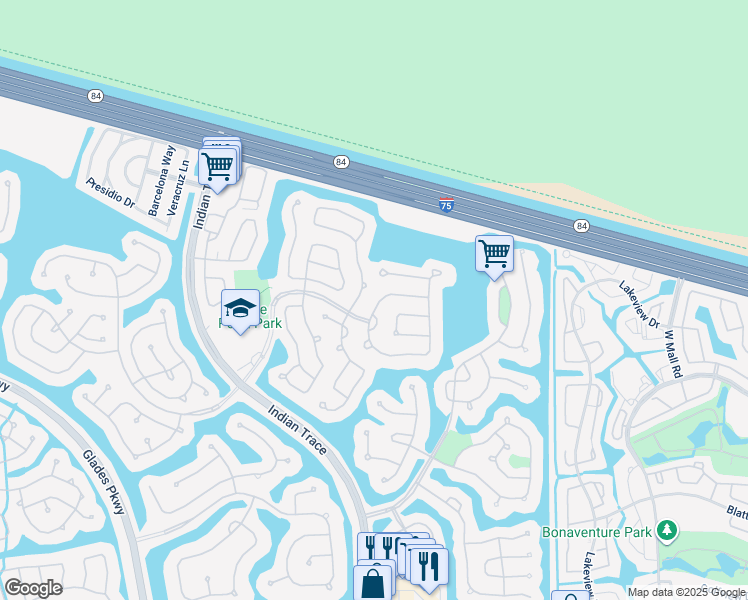 map of restaurants, bars, coffee shops, grocery stores, and more near 720 Falling Water Road in Weston