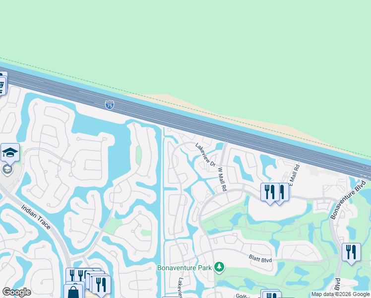 map of restaurants, bars, coffee shops, grocery stores, and more near 310 Turtle Run in Weston