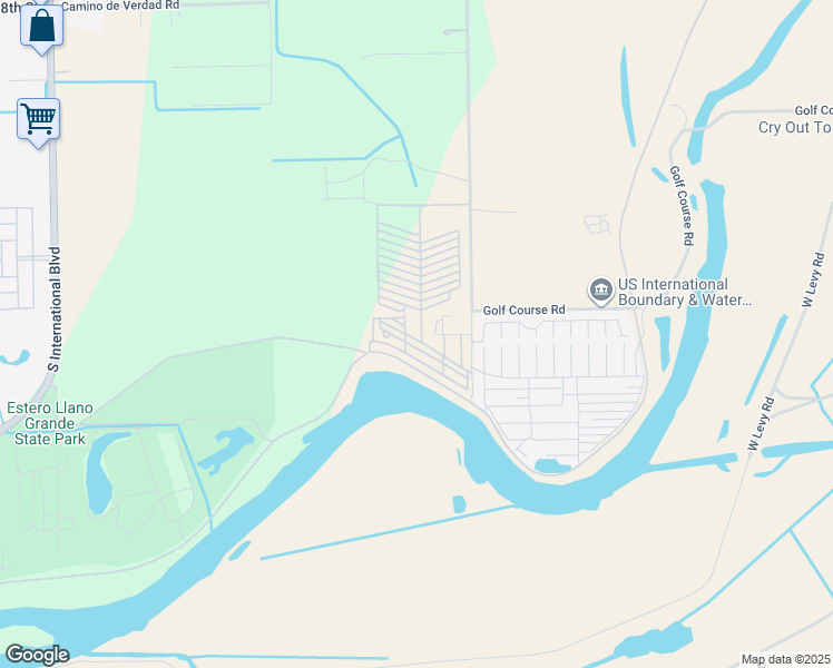 map of restaurants, bars, coffee shops, grocery stores, and more near 521 Juanita Street in Mercedes