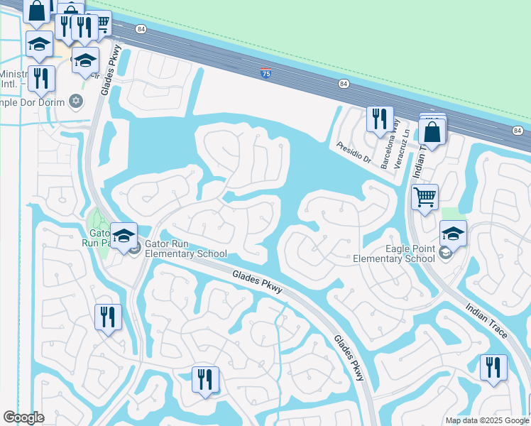 map of restaurants, bars, coffee shops, grocery stores, and more near 680 Maplewood Court in Weston
