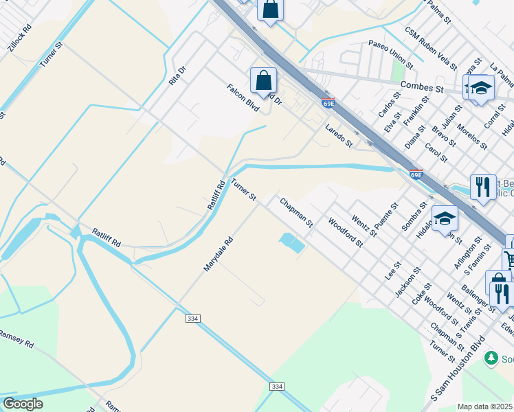 map of restaurants, bars, coffee shops, grocery stores, and more near 1550 Marydale Road in San Benito