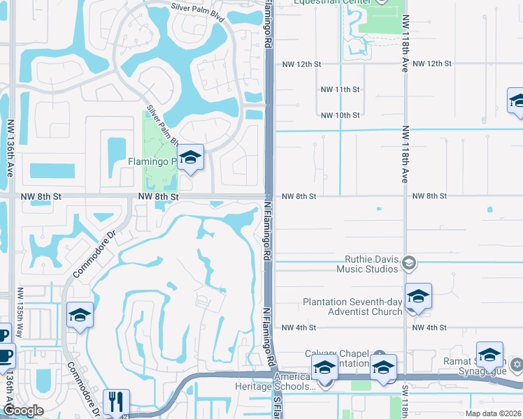 map of restaurants, bars, coffee shops, grocery stores, and more near 437 Vista Isles Drive in Sunrise