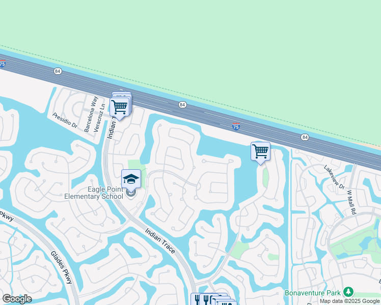 map of restaurants, bars, coffee shops, grocery stores, and more near 795 Falling Water Road in Weston