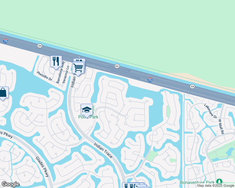 map of restaurants, bars, coffee shops, grocery stores, and more near 654 Stanton Drive in Weston