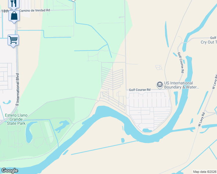 map of restaurants, bars, coffee shops, grocery stores, and more near 2116 Alicante in Mercedes