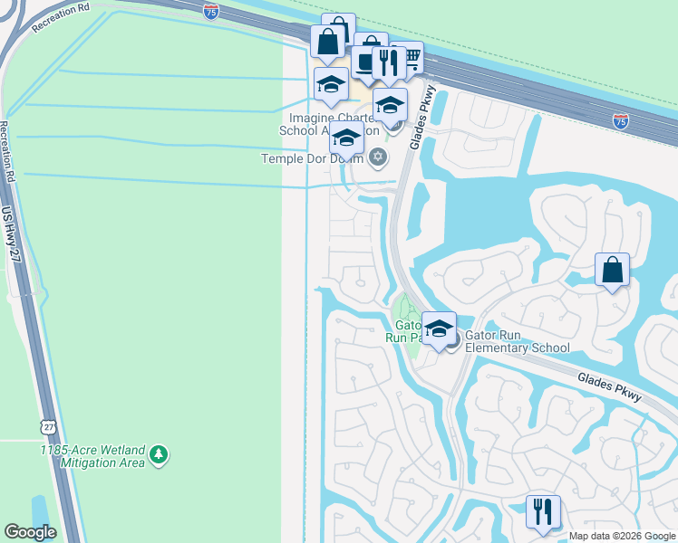 map of restaurants, bars, coffee shops, grocery stores, and more near 1935 Pisces Terrace in Weston
