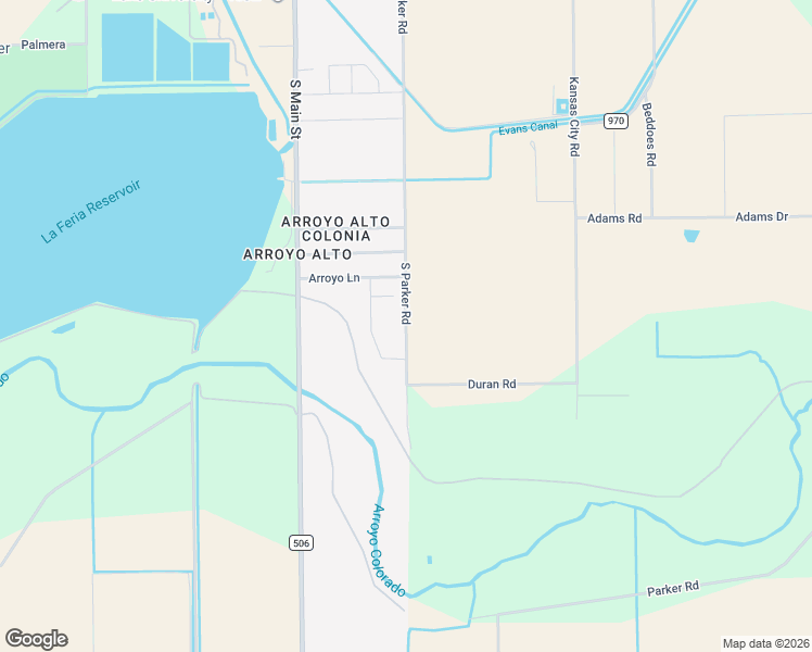 map of restaurants, bars, coffee shops, grocery stores, and more near 29490 South Parker Road in La Feria