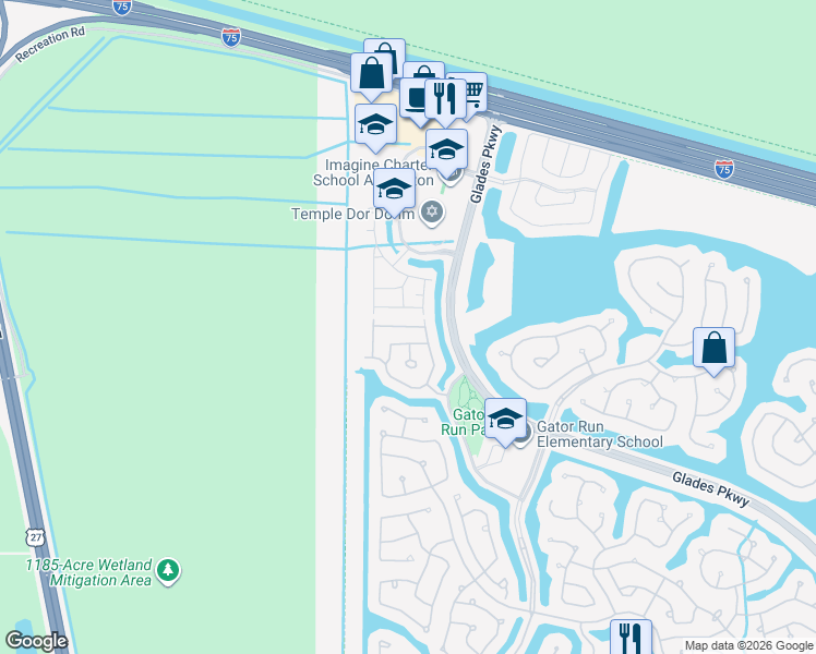 map of restaurants, bars, coffee shops, grocery stores, and more near 1994 Pisces Terrace in Weston