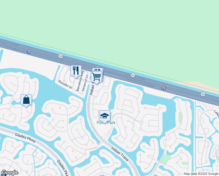 map of restaurants, bars, coffee shops, grocery stores, and more near 1471 Sorrento Drive in Weston