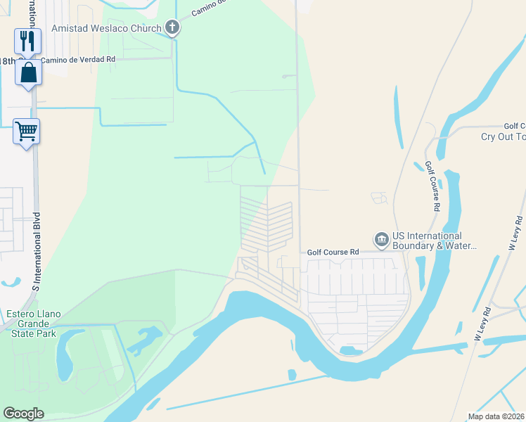 map of restaurants, bars, coffee shops, grocery stores, and more near 2188 Carmona West in Mercedes