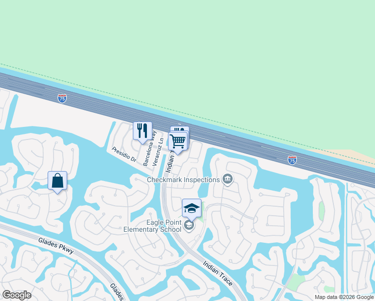 map of restaurants, bars, coffee shops, grocery stores, and more near 981 Sorrento Drive in Weston