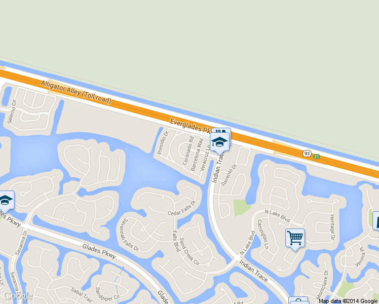 map of restaurants, bars, coffee shops, grocery stores, and more near 1506 Coronado Road in Weston