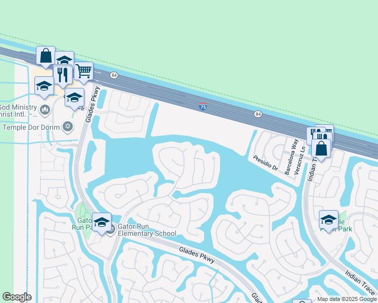 map of restaurants, bars, coffee shops, grocery stores, and more near 1296 Windsor Lane in Weston