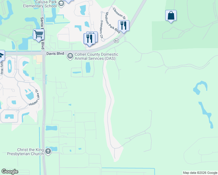 map of restaurants, bars, coffee shops, grocery stores, and more near 7826 Naples Heritage Drive in Naples