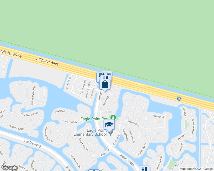 map of restaurants, bars, coffee shops, grocery stores, and more near 20 Indian Trace in Weston
