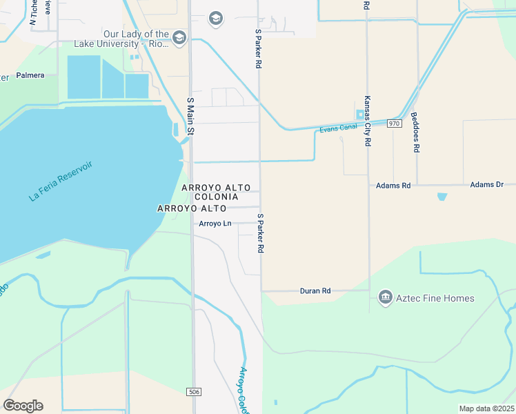 map of restaurants, bars, coffee shops, grocery stores, and more near 15943 Arroyo Street in La Feria