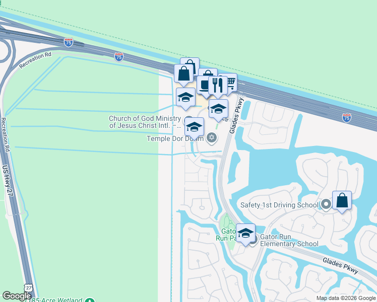 map of restaurants, bars, coffee shops, grocery stores, and more near 2426 San Mateo Boulevard in Weston