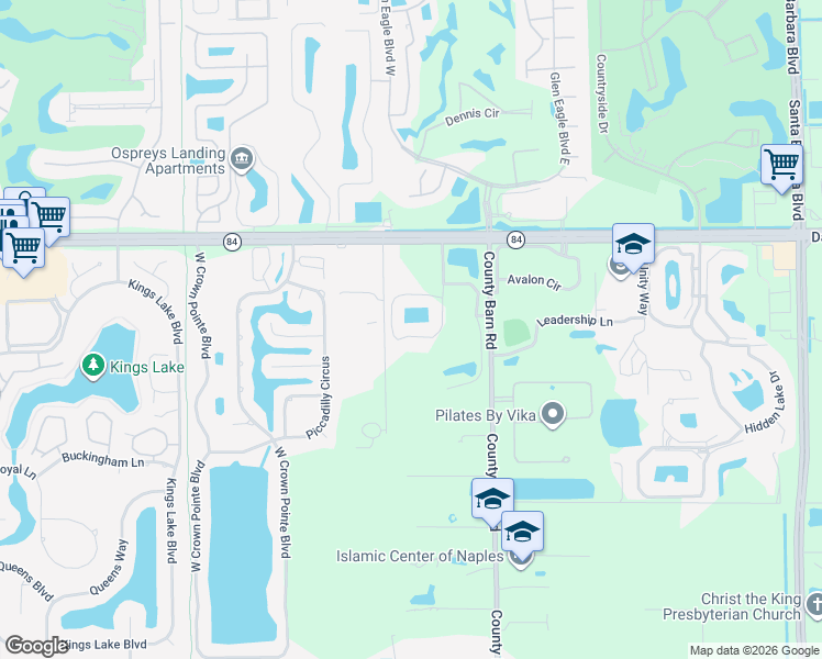 map of restaurants, bars, coffee shops, grocery stores, and more near 1820 Florida Club Circle in Naples