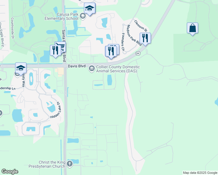 map of restaurants, bars, coffee shops, grocery stores, and more near 7742 Martino Circle in Naples