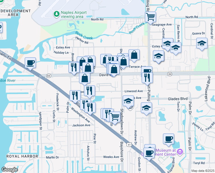 map of restaurants, bars, coffee shops, grocery stores, and more near 2745 Wild Pines Lane in Naples