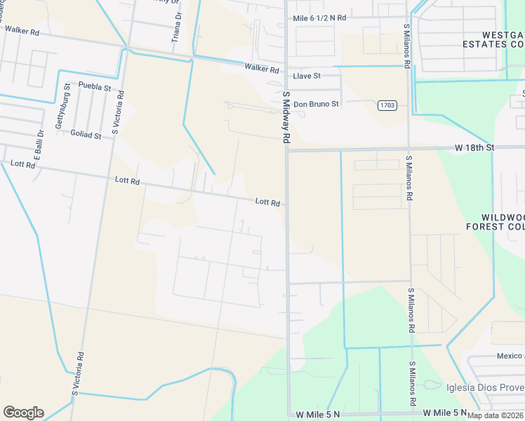 map of restaurants, bars, coffee shops, grocery stores, and more near 4114 Lott Road in Donna