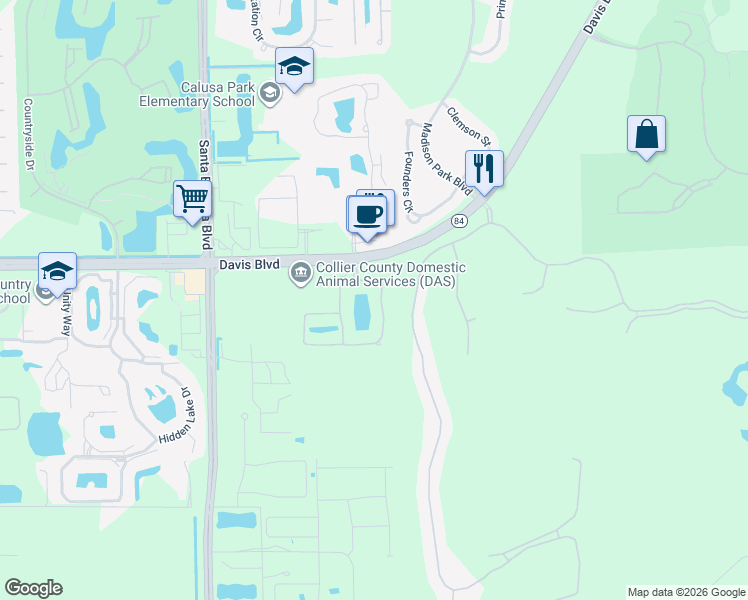 map of restaurants, bars, coffee shops, grocery stores, and more near 7818 Martino Circle in Naples