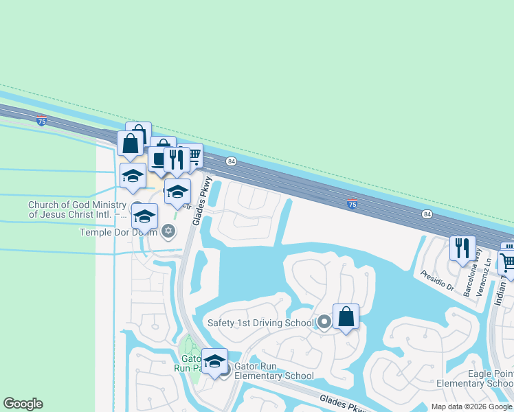 map of restaurants, bars, coffee shops, grocery stores, and more near 1999 Madeira Drive in Weston