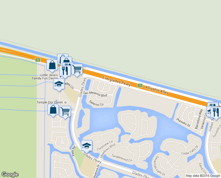 map of restaurants, bars, coffee shops, grocery stores, and more near 1940 Madeira Drive in Weston