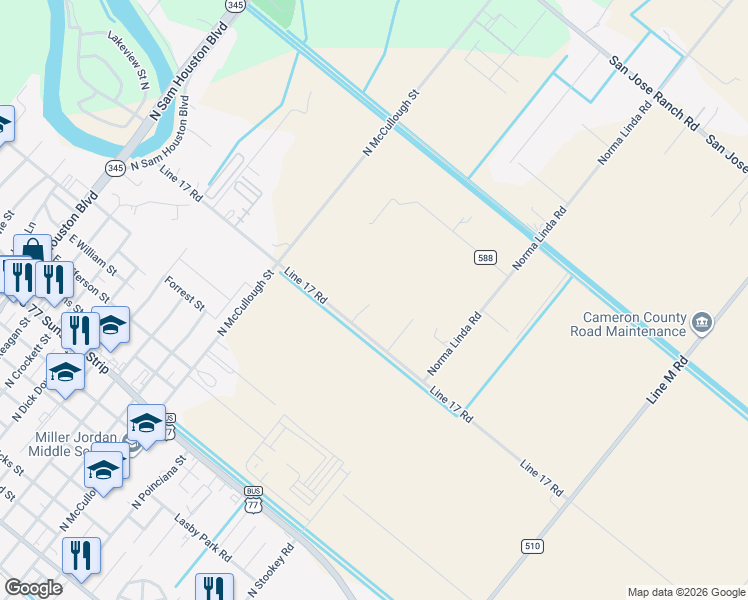 map of restaurants, bars, coffee shops, grocery stores, and more near 825 Line 17 Road in San Benito