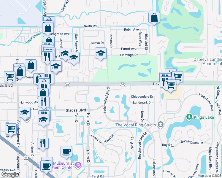 map of restaurants, bars, coffee shops, grocery stores, and more near 4030 Ice Castle Way in Naples