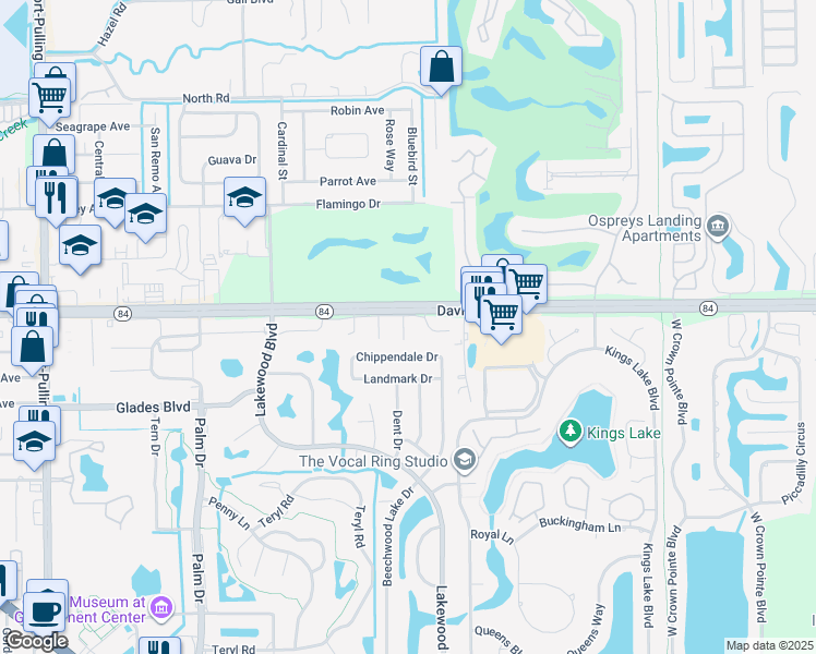 map of restaurants, bars, coffee shops, grocery stores, and more near 4200 Looking Glass Lane in Naples
