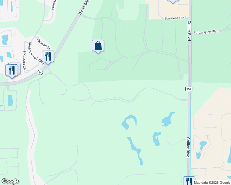 map of restaurants, bars, coffee shops, grocery stores, and more near 8406 Naples Heritage Drive in Naples