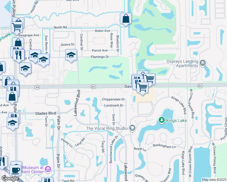 map of restaurants, bars, coffee shops, grocery stores, and more near 4200 Looking Glass Lane in Naples