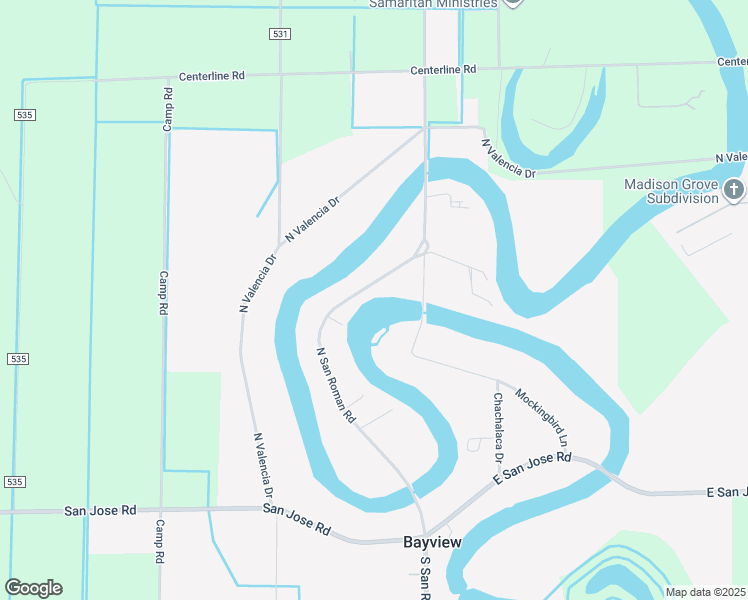 map of restaurants, bars, coffee shops, grocery stores, and more near 147 South San Roman Road in Bayview
