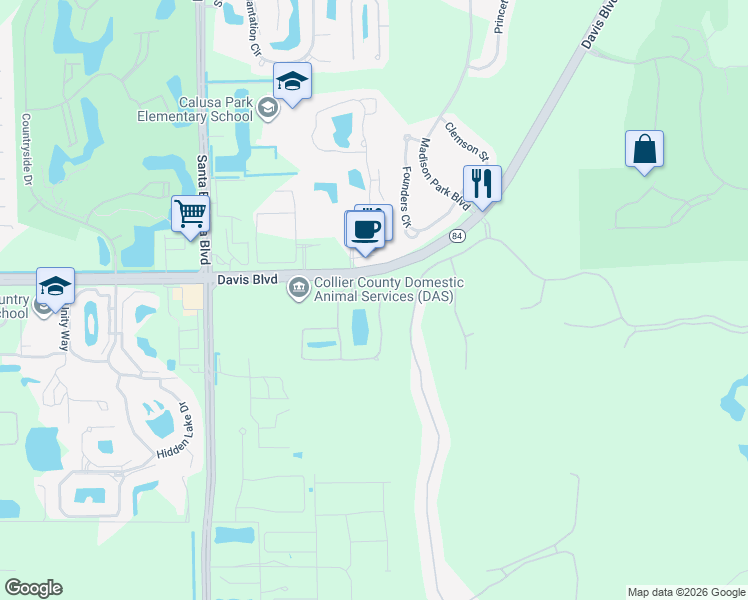 map of restaurants, bars, coffee shops, grocery stores, and more near 7818 Martino Circle in Naples