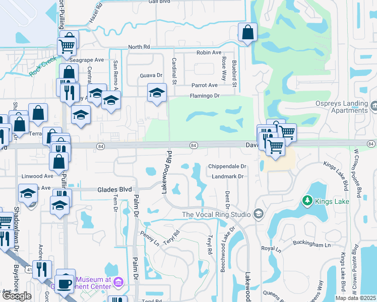 map of restaurants, bars, coffee shops, grocery stores, and more near 4040 Ice Castle Way in Naples