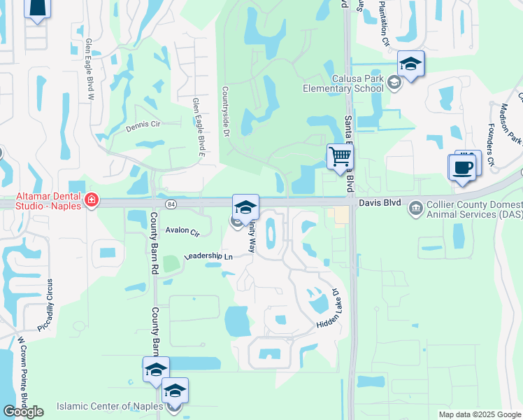 map of restaurants, bars, coffee shops, grocery stores, and more near 15 Unity Way in Naples