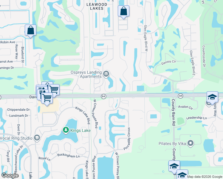 map of restaurants, bars, coffee shops, grocery stores, and more near 100 Ospreys Landing in Naples