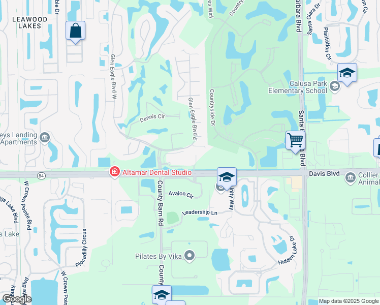 map of restaurants, bars, coffee shops, grocery stores, and more near 6869 Davis Boulevard in Naples