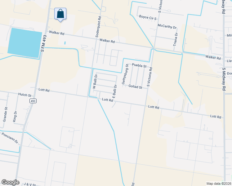 map of restaurants, bars, coffee shops, grocery stores, and more near 2101 E Balli Dr in Donna