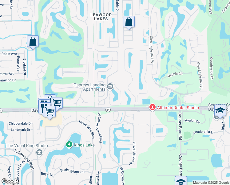 map of restaurants, bars, coffee shops, grocery stores, and more near 100 Ospreys Landing in Naples