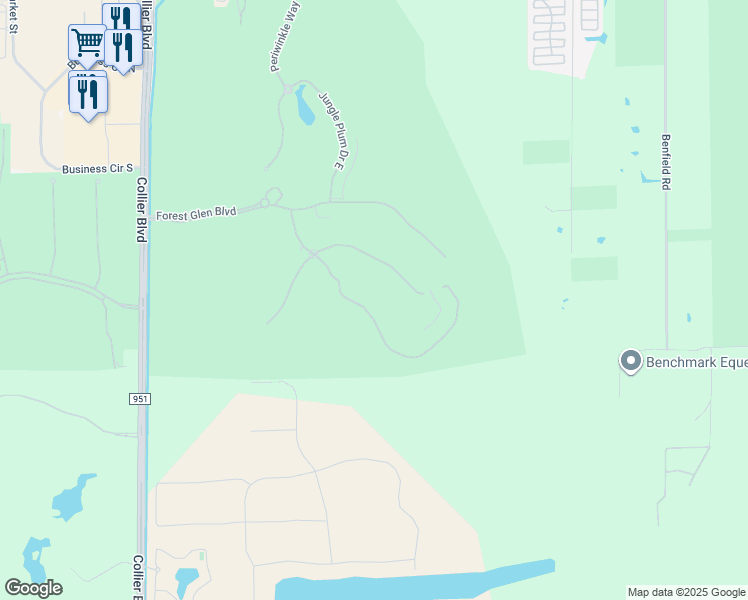 map of restaurants, bars, coffee shops, grocery stores, and more near 3950 Loblolly Bay Drive in Naples