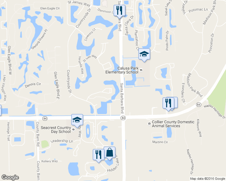 map of restaurants, bars, coffee shops, grocery stores, and more near 7320 Province Way in Naples