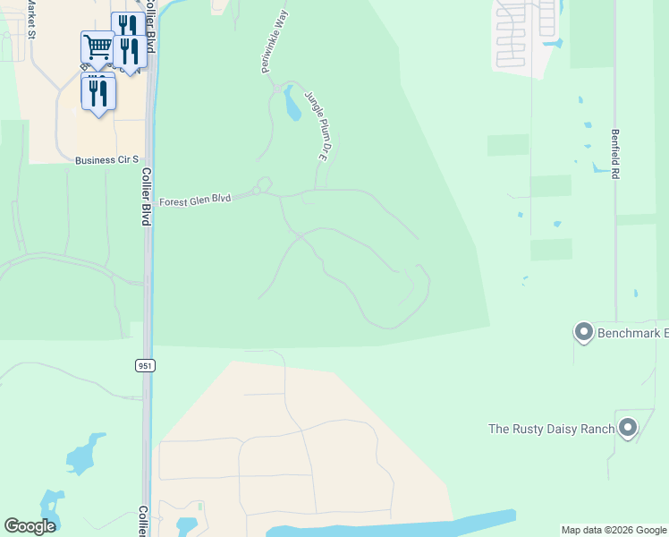 map of restaurants, bars, coffee shops, grocery stores, and more near 3940 Loblolly Bay Drive in Naples