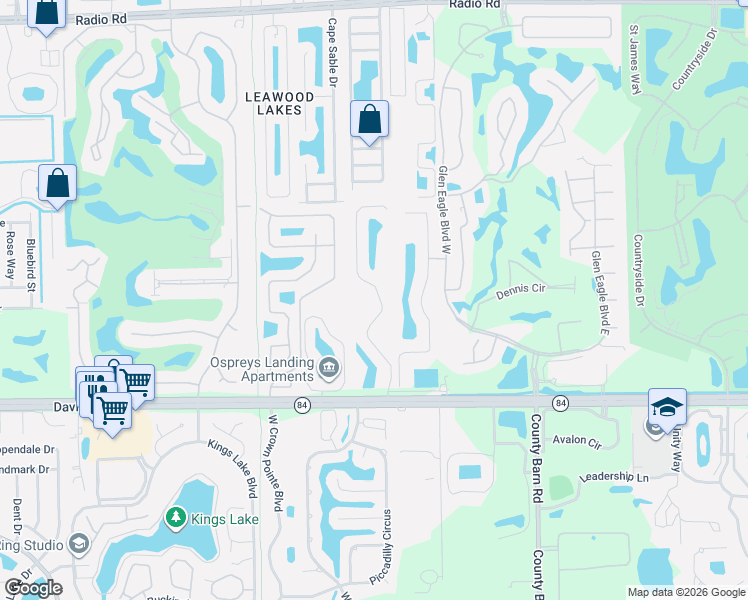 map of restaurants, bars, coffee shops, grocery stores, and more near 5301 Whitten Drive in Naples