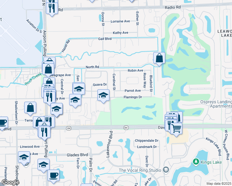 map of restaurants, bars, coffee shops, grocery stores, and more near 1003 Cardinal Street in Naples