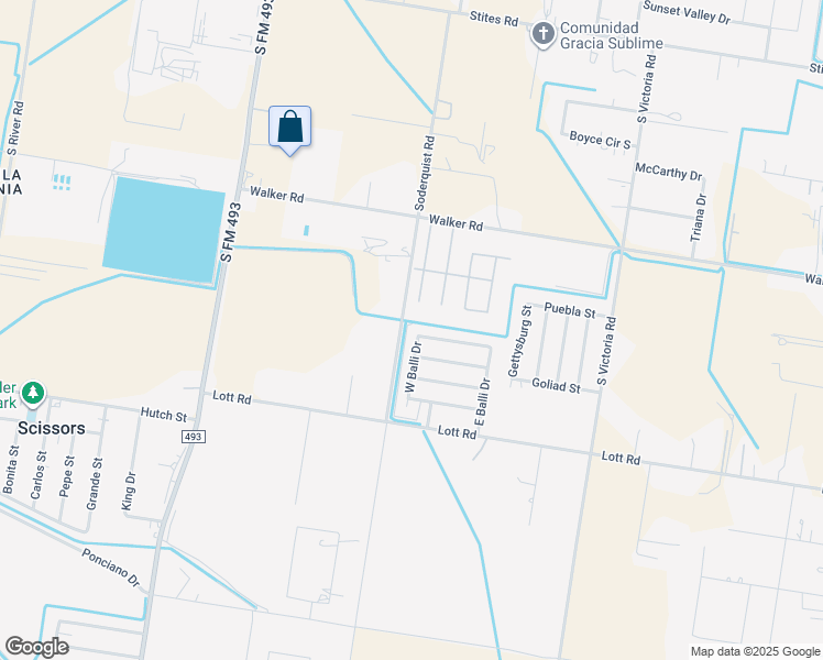 map of restaurants, bars, coffee shops, grocery stores, and more near 1904 West Balli Drive in Donna