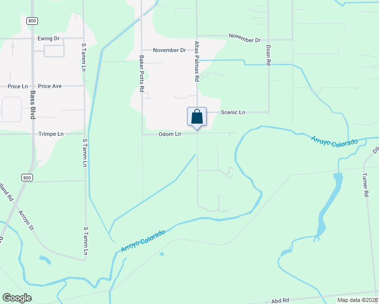 map of restaurants, bars, coffee shops, grocery stores, and more near 28664 South Altas Palmas Road in Harlingen